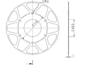 Supersprox Edge 905:44 Oranssi alumiinilevy