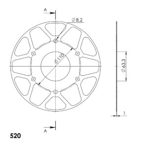 Supersprox Edge 905:44 Oranssi alumiinilevy
