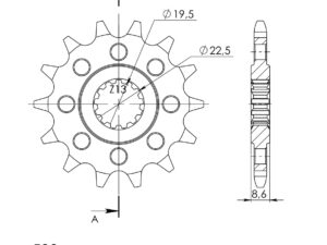 Supersprox Eturatas 1447.14RB Kumivaimennuksella