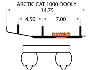 Woodys Dooly Arctic Cat Trail Ohjausrauta 6" 1kpl/pakkaus