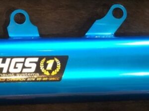 HGS Äänenvaimennin sininen hiilikuitupäädyllä 2T Racing YZ125 22-