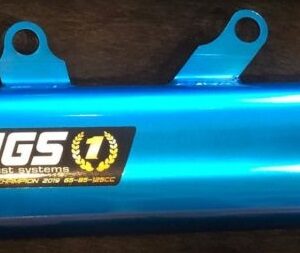 HGS Äänenvaimennin sininen hiilikuitupäädyllä 2T Racing YZ125 22-