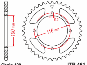 JT Takaratas Alumiini 7075 T6 Musta JTA461.50BLK