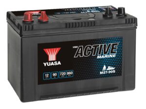 Yuasa M27-90S Active Marine Start Battery 12V 90Ah 720A Huom.Rullakkorahti (15)