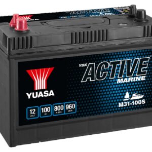 Yuasa M31-100S Active Marine Start Battery 12V 100Ah 800A Huom.Rullakkorahti (12