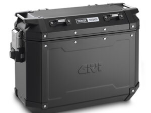 Givi Trekker Outback Restyled Blackline 37ltr alumiininen laukku vasen puoli