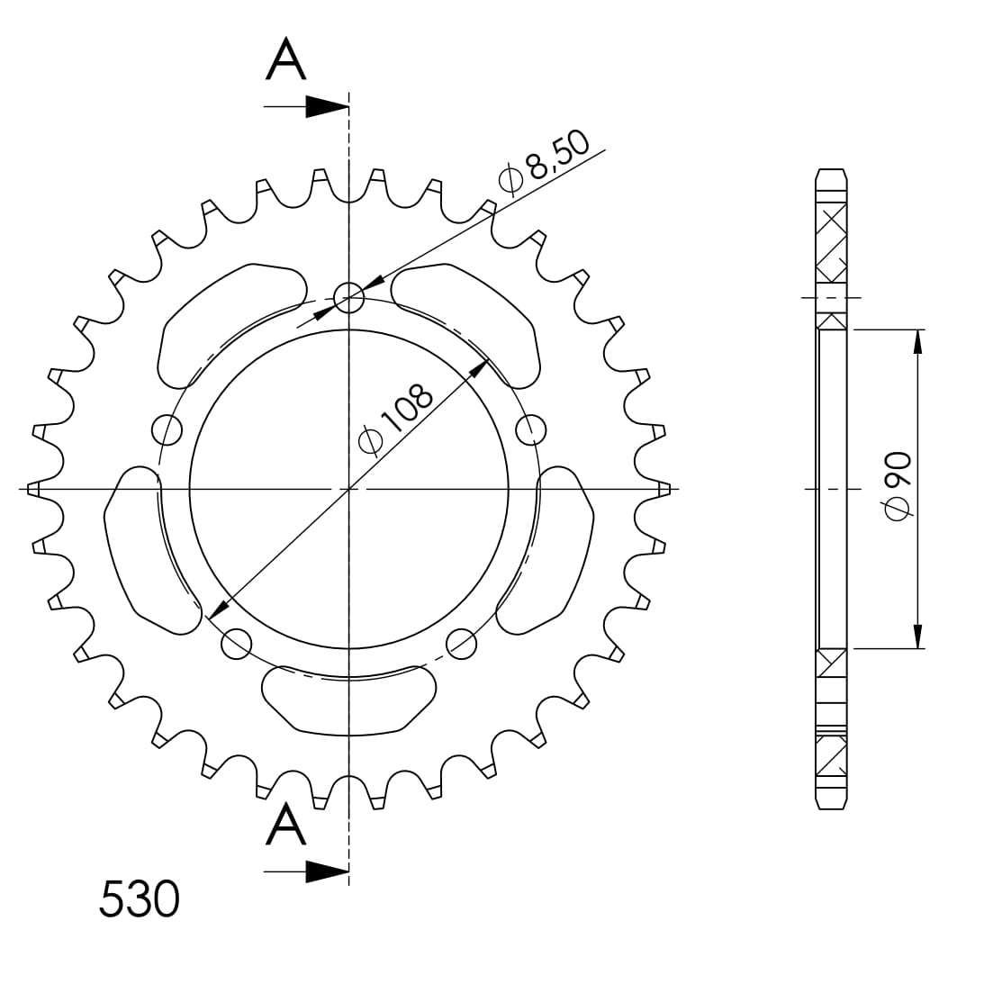 Supersprox Alumiini takaratas RAL-1022:38 Hopea