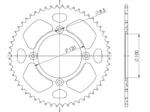 Supersprox Alumiini takaratas RAL-1140:56 Punainen