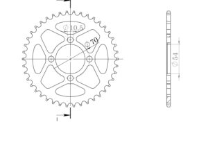Supersprox Alu Takaratas HO CBR125 04-10 Punainen 42