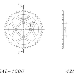 Supersprox Alu Takaratas HO CBR125 04-10 Punainen 42
