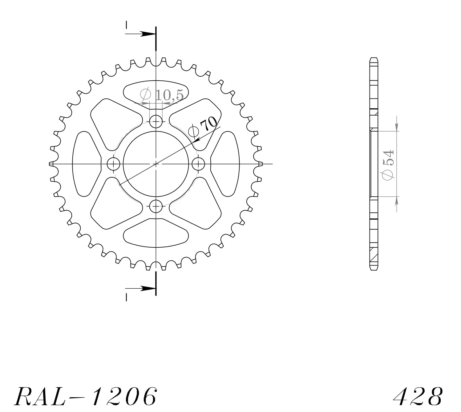 Supersprox Alu Takaratas HO CBR125 04-10 Punainen 42