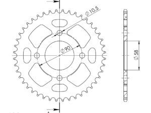 Supersprox Alu Takaratas HO CBR125 11- Punainen 44