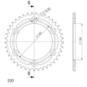 Supersprox Alumiini takaratas RAL-1306:40 Punainen