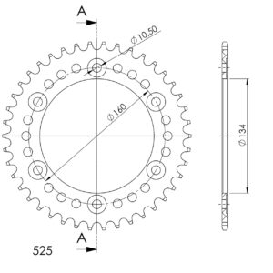 Supersprox Alumiini takaratas RAL-1307:41 Musta