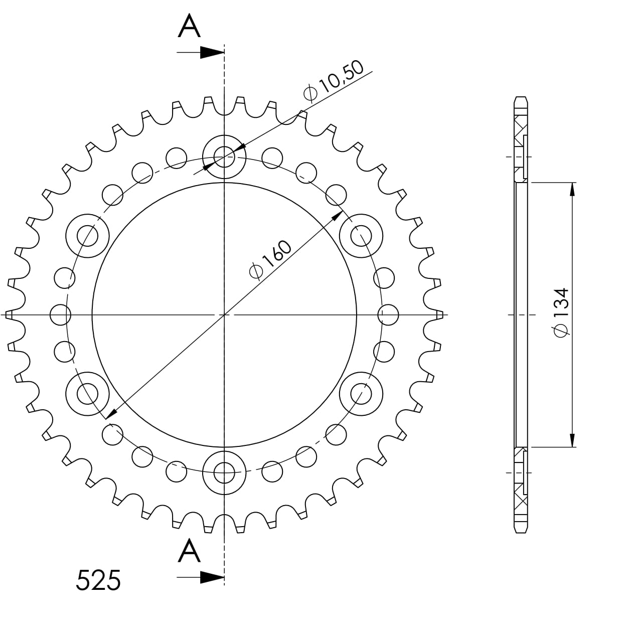 Supersprox Alumiini takaratas RAL-1307:41 Musta
