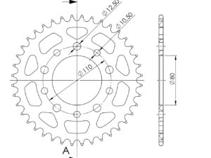 Supersprox Alumiini takaratas RAL-1332:40 Musta