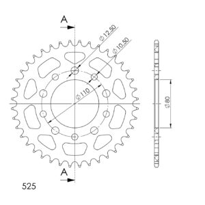 Supersprox Alumiini takaratas RAL-1332:40 Musta