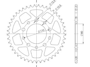 Supersprox Alumiini takaratas RAL-1334:42 Musta