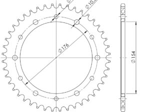 Supersprox Alumiini takaratas RAL-1340:43 Musta