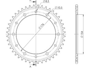Supersprox Alumiini takaratas RAL-1340:44 Musta