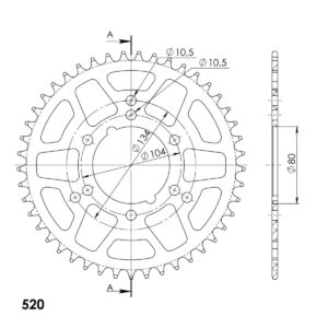 Supersprox Alumiini takaratas RAL-1478:45 Musta