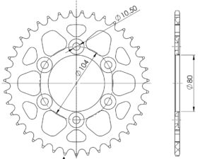 Supersprox Alumiini takaratas RAL-1489:39 Musta