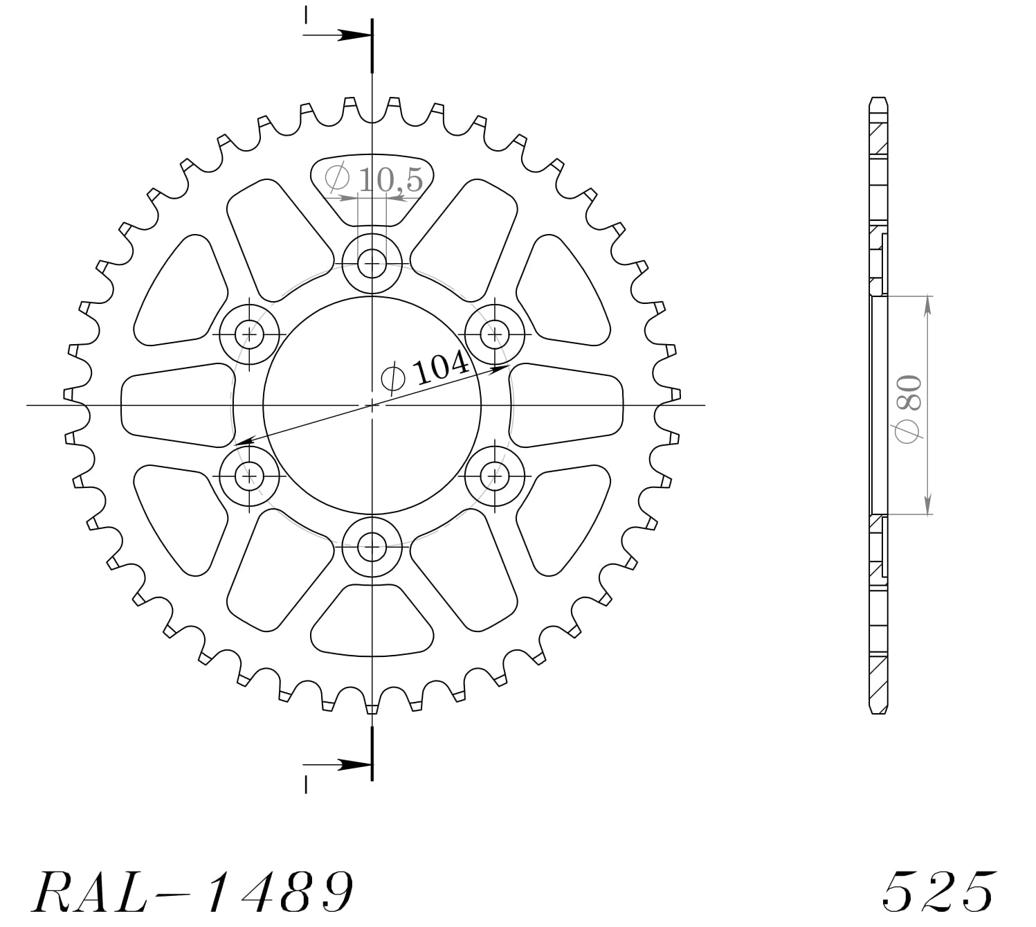 Supersprox Alumiini takaratas RAL-1489:41 Musta