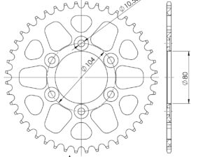 Supersprox Alumiini takaratas RAL-1489:44 Musta