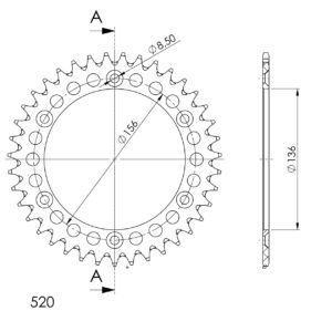 Supersprox Alumiini takaratas RAL-1512:39 Kulta