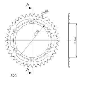 Supersprox Alumiini takaratas RAL-1512:41 Kulta