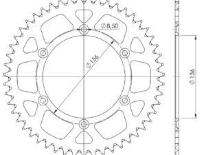 Supersprox Alu Takaratas Husqv. Punainen 49