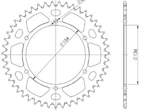 Supersprox Alumiini takaratas RAL-1515:47 Musta