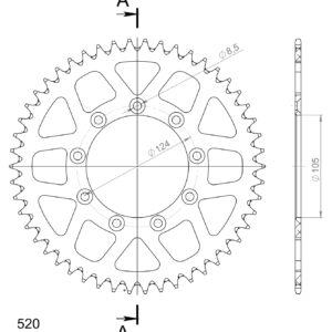 Supersprox Alu Takaratas TM Sininen  50