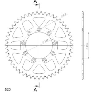 Supersprox Alu Takaratas TM Sininen  51