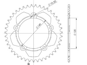 Supersprox Alumiini takaratas RAL-1792:41 Musta