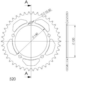 Supersprox Alumiini takaratas RAL-1793:41 Punainen