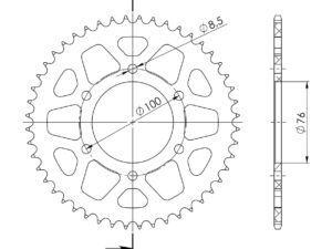 Supersprox Alu TakaratasYA YZF-R125 Punainen 48