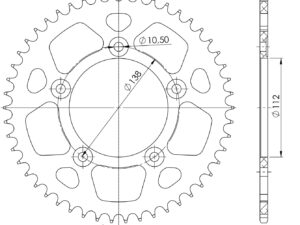 Supersprox Alumiini takaratas RAL-1873:48 Musta