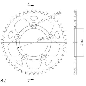 Supersprox Alumiini takaratas RAL-1873:49 Musta