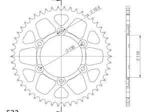 Supersprox Alumiini takaratas RAL-1875:48 Musta
