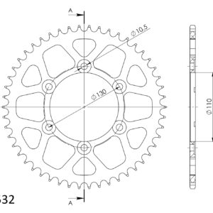 Supersprox Alumiini takaratas RAL-1875:48 Musta