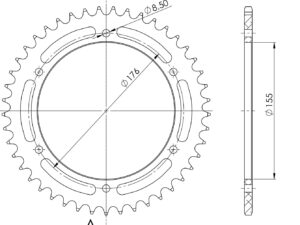 Supersprox Alumiini takaratas RAL-2011:45 Musta