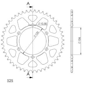 Supersprox Alumiini takaratas RAL-2012:47 Musta