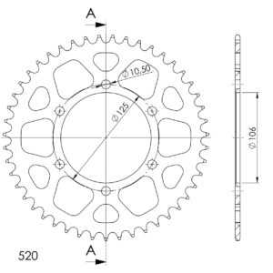 Supersprox Alumiini takaratas RAL-2013:41 Musta