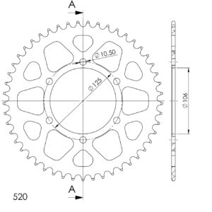 Supersprox Alumiini takaratas RAL-2013:49 Musta