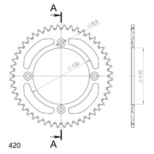 Supersprox Alumiini takaratas RAL-209:47 Sininen