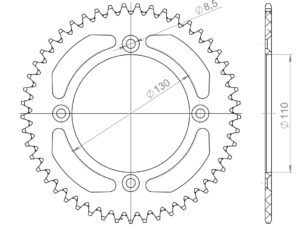 Supersprox Alumiini takaratas RAL-209:49 Hopea