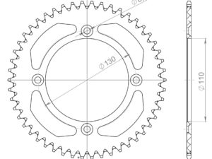 Supersprox Alumiini takaratas RAL-209:50 Musta