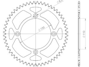 Supersprox Alumiini takaratas RAL-209:56 Musta