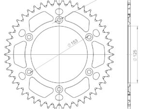 Supersprox Alumiini takaratas RAL-210/990:46 Hopea